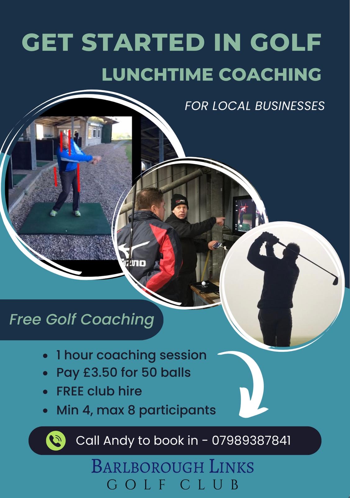 Barlborough Links Golf Club Lunchtime Business Free Coaching